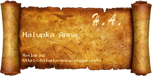 Halupka Anna névjegykártya